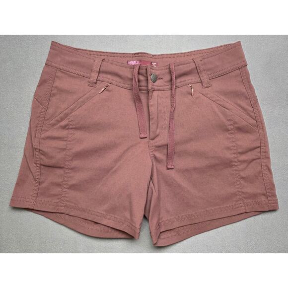 Prana Hallena Womens Hiking Shorts Size 4 Stretch Performance Light Mauve - Picture 1 of 10